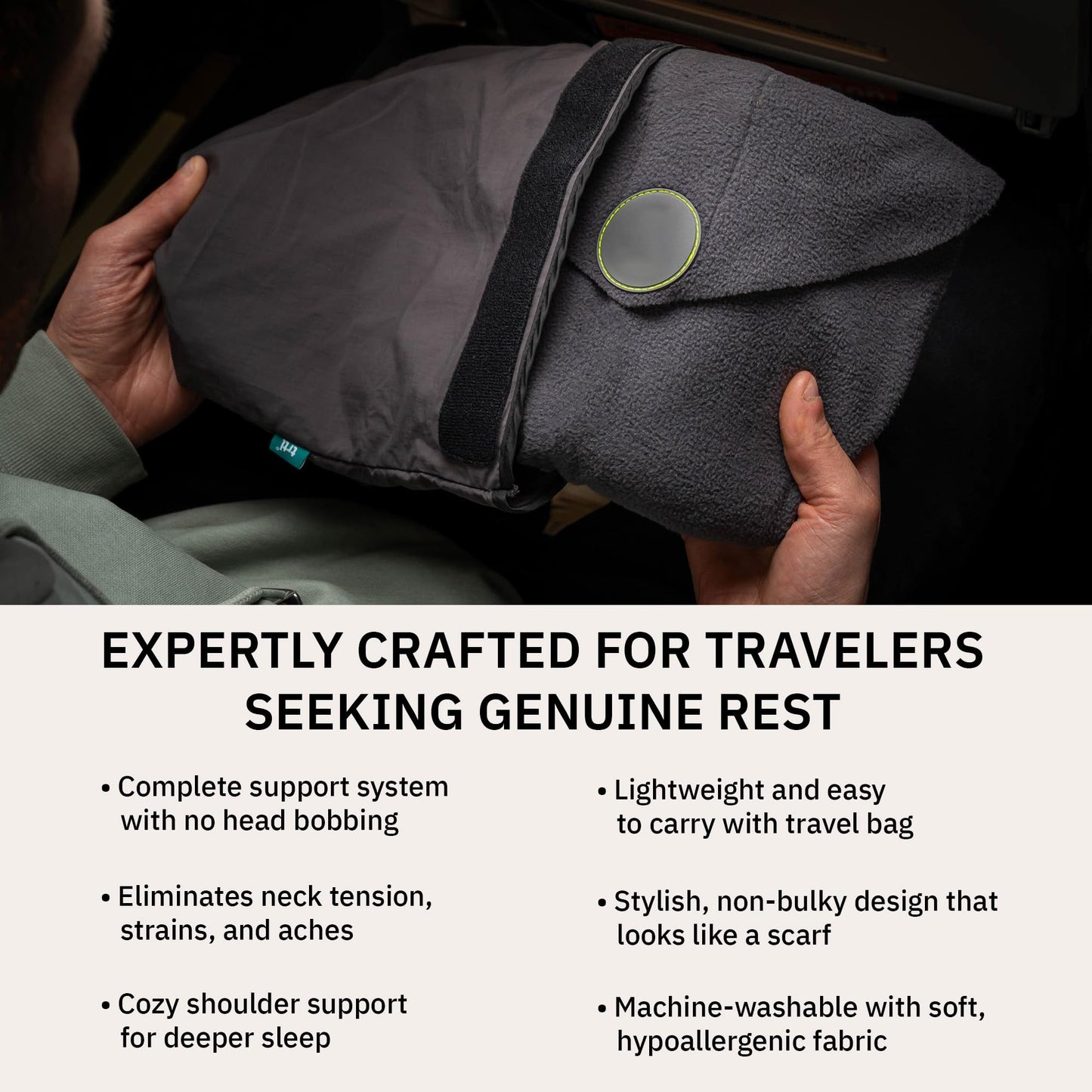 Storage Travel Pillow – Ultimate Comfort, Neck & Shoulder Support, Soft, Lightweight