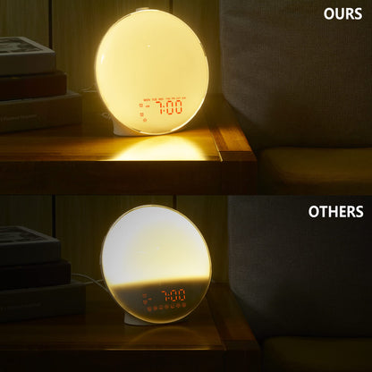 🌅⏰Wake Up Light Sunrise Alarm Clock for Kids, Heavy Sleepers, Bedroom, with Sunrise Simulation, Sleep Aid, Dual Alarms, FM Radio, Snooze, Nightlight, Daylight, 7 Colors, 7 Natural Sounds, Ideal for Gift