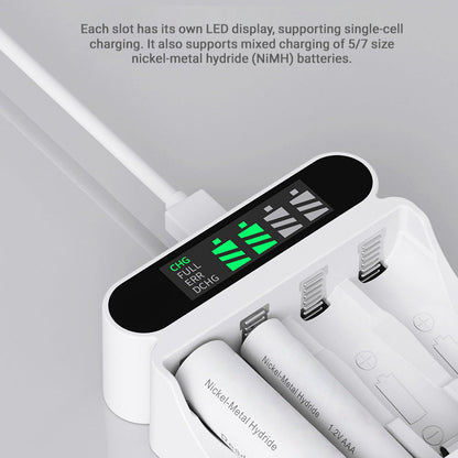 🔋 Universal Charger & Battery Set: Compatible with AA/AAA NiMH & Lithium Batteries – A Must-Have for Every Home! 🌟