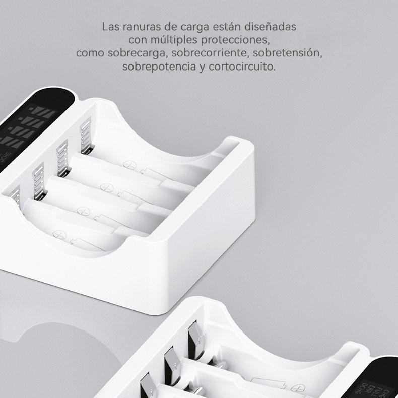 🔋 Cargador Universal y Juego de Baterías: Compatible con Baterías AA/AAA NiMH y de Litio – ¡Imprescindible para Cada Hogar! 🌟