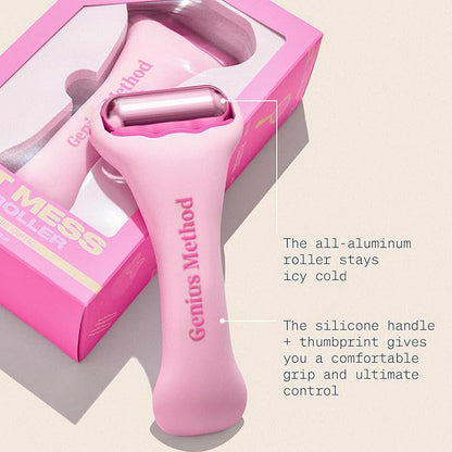 The Skinny Confidential HOT Mess Ice Roller for Face - Facial Roller Skincare Tools Contour, Tighten & De-Puff Skin - Self Care Beauty Gift