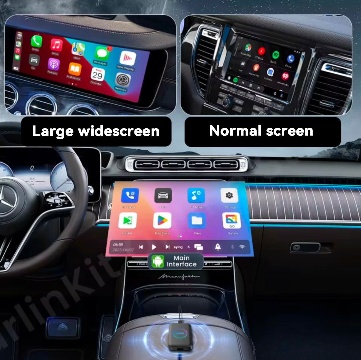 Wireless CarPlay and Android Auto AI Box Lite for Factory Wired CarPlay Cars