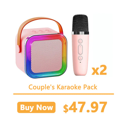 Mini Karaoke Machine for Kids Adults,Portable Bluetooth Speaker