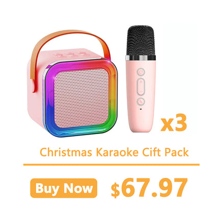 Mini Karaoke Machine for Kids Adults,Portable Bluetooth Speaker